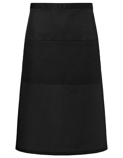 Bistroschürze Basic mit Tasche in Black (ca. Pantone 419C), Größe 70 x 70 cm