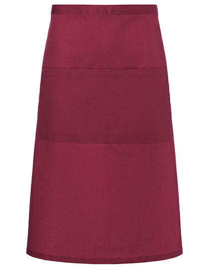 Bistroschürze Basic mit Tasche in Bordeaux (ca. Pantone 209C), Größe 70 x 70 cm