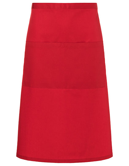 Bistroschürze Basic mit Tasche in Red (ca. Pantone 186C), Größe 70 x 70 cm