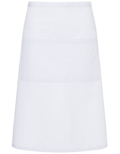 Bistroschürze Basic mit Tasche in White, Größe 70 x 70 cm