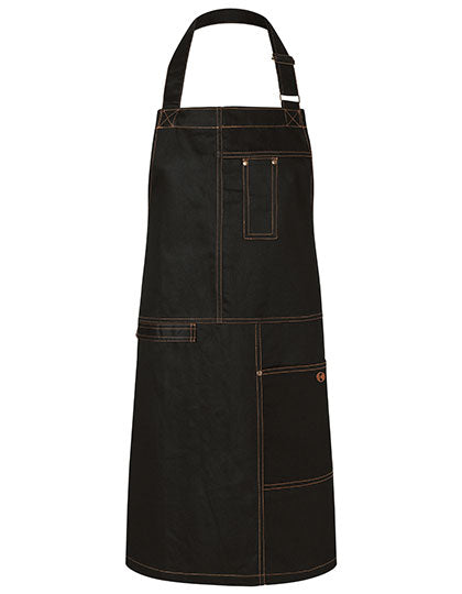 Latzschürze Urban Casual-Style in Black (ca. Pantone 419C), Größe 68 x 80 cm