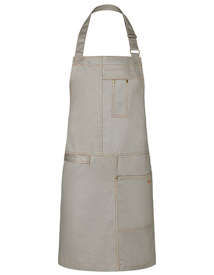 Latzschürze Urban Casual-Style in Stone Grey (ca. Pantone 2332 C), Größe 68 x 80 cm