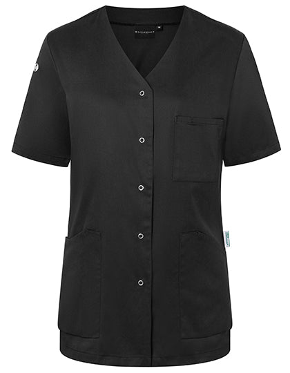 Kurzarm Damenkasack Essential in Black (ca. Pantone 419C), Größe 56