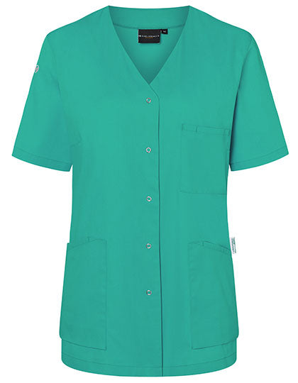 Kurzarm Damenkasack Essential in Emerald Green (ca. Pantone 7717C), Größe 56