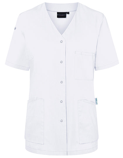 Kurzarm Damenkasack Essential in White, Größe 56