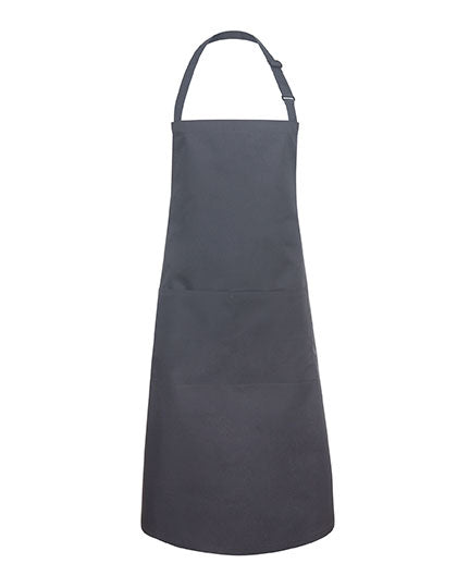 Übergrößen Latzschürze Basic mit Schnalle und Tasche in Anthracite (ca. Pantone 7540C), Größe 100 x 100 cm