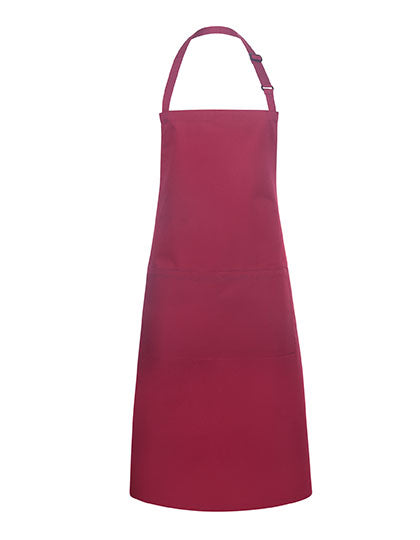 Übergrößen Latzschürze Basic mit Schnalle und Tasche in Bordeaux (ca. Pantone 209C), Größe 100 x 100 cm