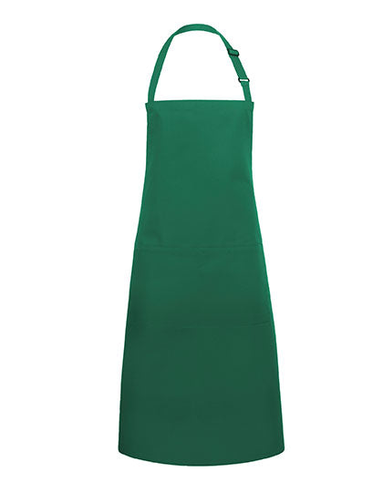 Übergrößen Latzschürze Basic mit Schnalle und Tasche in Forest Green (ca. Pantone 554C), Größe 100 x 100 cm