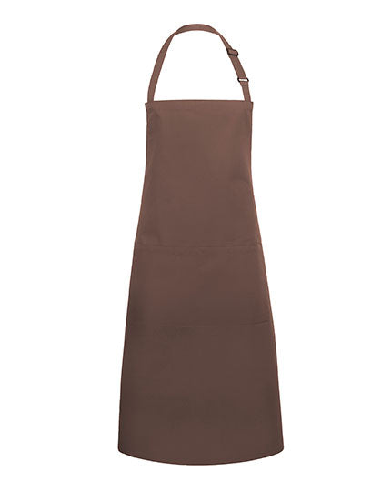 Übergrößen Latzschürze Basic mit Schnalle und Tasche in Light Brown (ca. Pantone 438C), Größe 100 x 100 cm