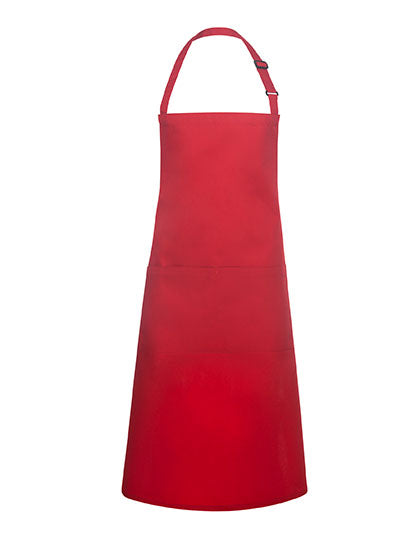 Übergrößen Latzschürze Basic mit Schnalle und Tasche in Red (ca. Pantone 186C), Größe 100 x 100 cm