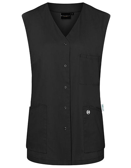 Ärmelloser Damenkasack Essential in Black (ca. Pantone 419C), Größe 56