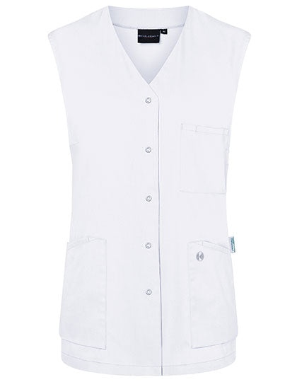 Ärmelloser Damenkasack Essential in White, Größe 56