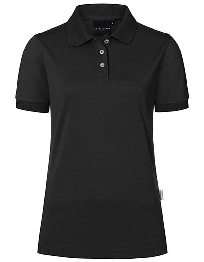 Damen Workwear Poloshirt Modern-Flair in Black (ca. Pantone 419C), Größe 3XL