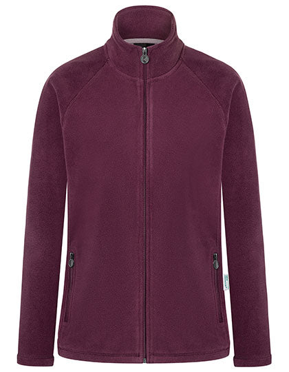 Damen Workwear Fleecejacke Warm-Up in Aubergine (ca. Pantone 5185C), Größe 3XL