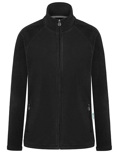 Damen Workwear Fleecejacke Warm-Up in Black (ca. Pantone 419C), Größe 3XL