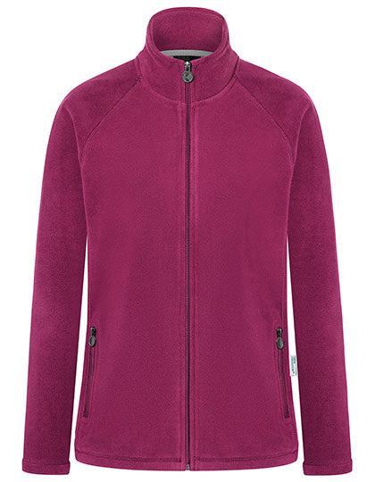 Damen Workwear Fleecejacke Warm-Up in Fuchsia (ca. Pantone 689C), Größe 3XL
