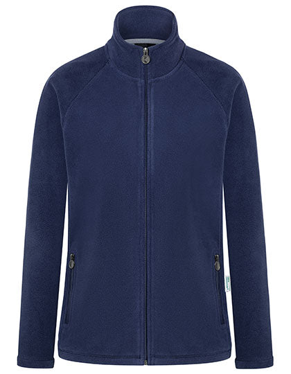 Damen Workwear Fleecejacke Warm-Up in Navy (ca. Pantone 533C), Größe 3XL
