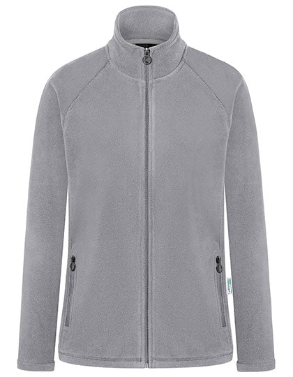 Damen Workwear Fleecejacke Warm-Up in Platinum Grey (ca. Pantone 4283C), Größe 3XL