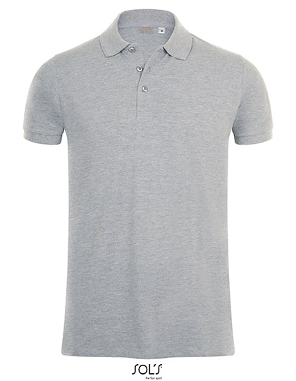 Men´s Phoenix Polo in Grey Melange, Größe 3XL