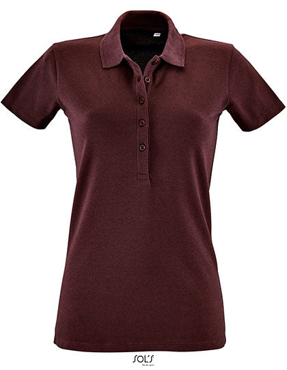 Women´s Phoenix Polo in Heather Oxblood, Größe XXL