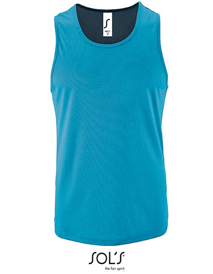 Men´s Sports Tank Top Sporty in Aqua, Größe 3XL