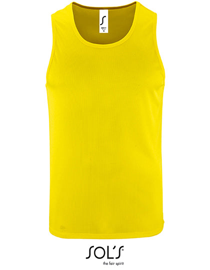 Men´s Sports Tank Top Sporty in Neon Yellow, Größe 3XL