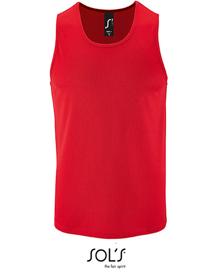 Men´s Sports Tank Top Sporty in Red, Größe 3XL