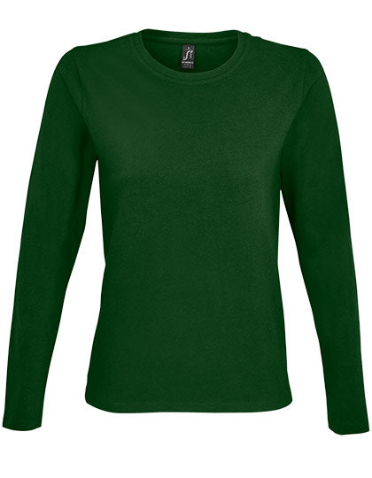 Women´s Long Sleeve T-Shirt Imperial in Bottle Green, Größe XXL