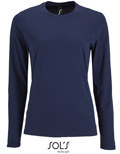 Women´s Long Sleeve T-Shirt Imperial in French Navy, Größe XXL