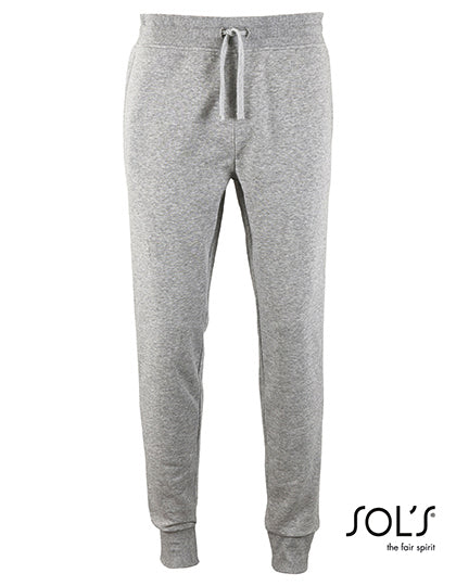Men´s Slim Fit Jogging Pants Jake in Grey Melange, Größe 3XL