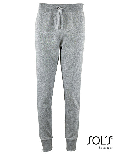 Women´s Slim Fit Jogging Pants Jake in Grey Melange, Größe XXL