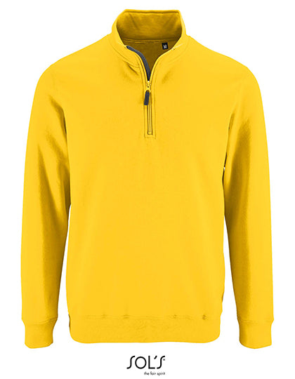 Men´s Zip High Collar Sweatshirt Stan in Gold, Größe 3XL