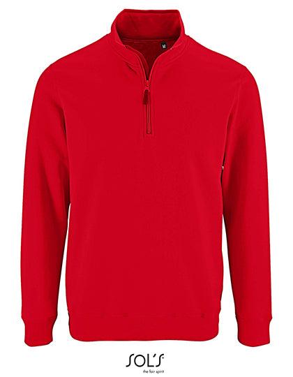 Men´s Zip High Collar Sweatshirt Stan in Red, Größe 3XL