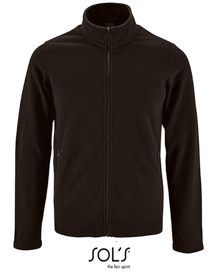 Men´s Plain Fleece Jacket Norman in Black, Größe 5XL