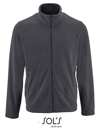 Men´s Plain Fleece Jacket Norman in Charcoal Grey (Solid), Größe 5XL