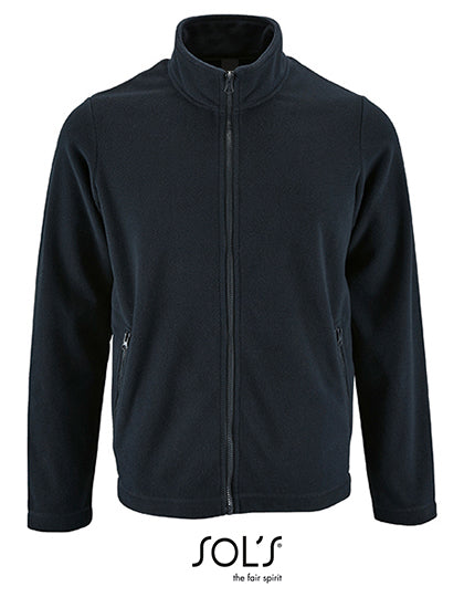 Men´s Plain Fleece Jacket Norman in Navy, Größe 5XL