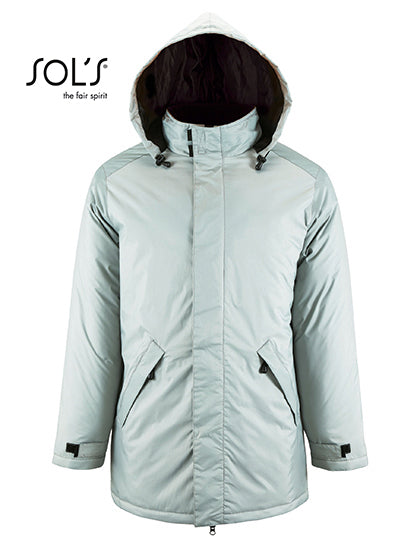 Unisex Jacket With Padded Lining Robyn in Metal Grey, Größe 4XL