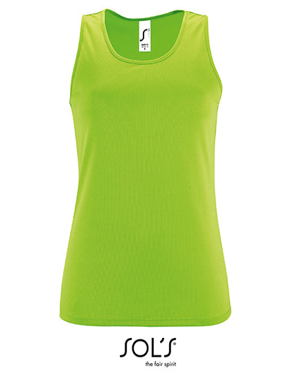 Women´s Sports Tank Top Sporty in Neon Green, Größe XXL