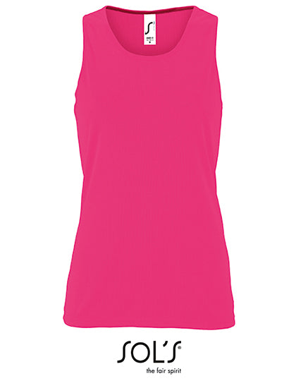 Women´s Sports Tank Top Sporty in Neon Pink, Größe XXL