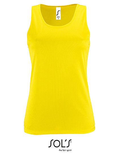 Women´s Sports Tank Top Sporty in Neon Yellow, Größe XXL