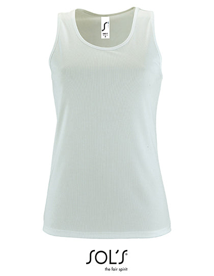 Women´s Sports Tank Top Sporty in White, Größe M