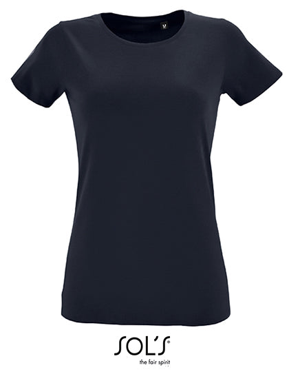 Women´s Round Neck Fitted T-Shirt Regent in French Navy, Größe XXL