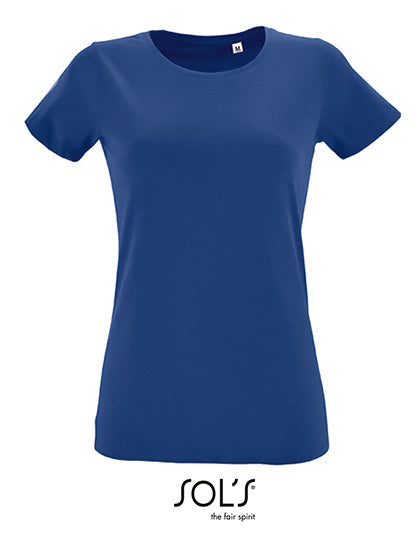 Women´s Round Neck Fitted T-Shirt Regent in Royal Blue 241, Größe XL