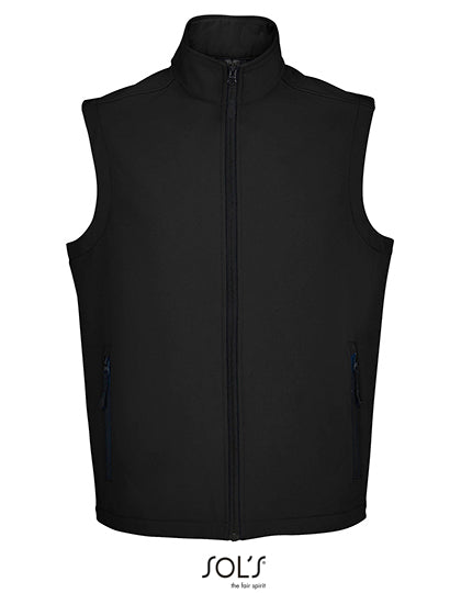 Men´s Race Bodywarmer Softshell in Black, Größe 4XL