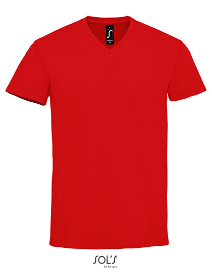 Men´s Imperial V-Neck T-Shirt in Red, Größe 3XL