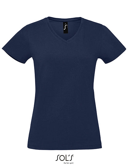 Women´s Imperial V-Neck T-Shirt in French Navy, Größe XXL