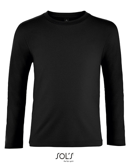 Kids´ Imperial Long Sleeve T-Shirt in Deep Black, Größe 12 years (142/152)