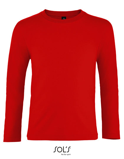 Kids´ Imperial Long Sleeve T-Shirt in Red, Größe 12 years (142/152)