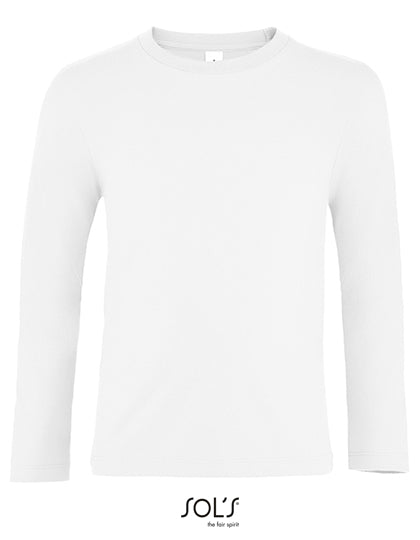 Kids´ Imperial Long Sleeve T-Shirt in White, Größe 12 years (142/152)