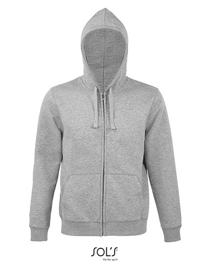 Men´s Zip Hoodie Spike in Heather Grey Melange, Größe 3XL
